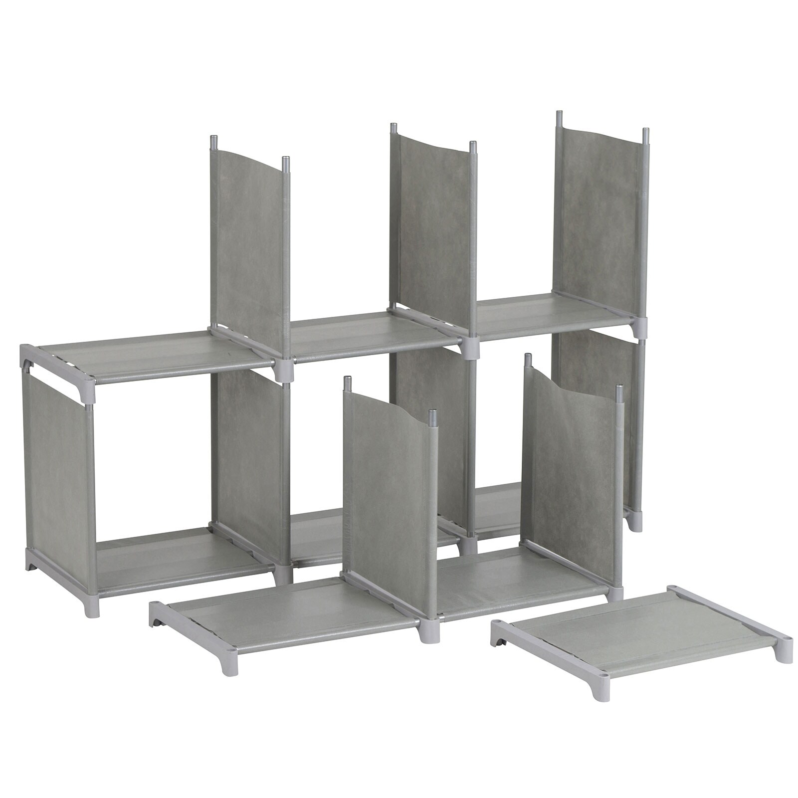 BO-CAMP Faltschrank XL Campingschrank Stoff Schrank Schubladen Garderobe Faltbar
