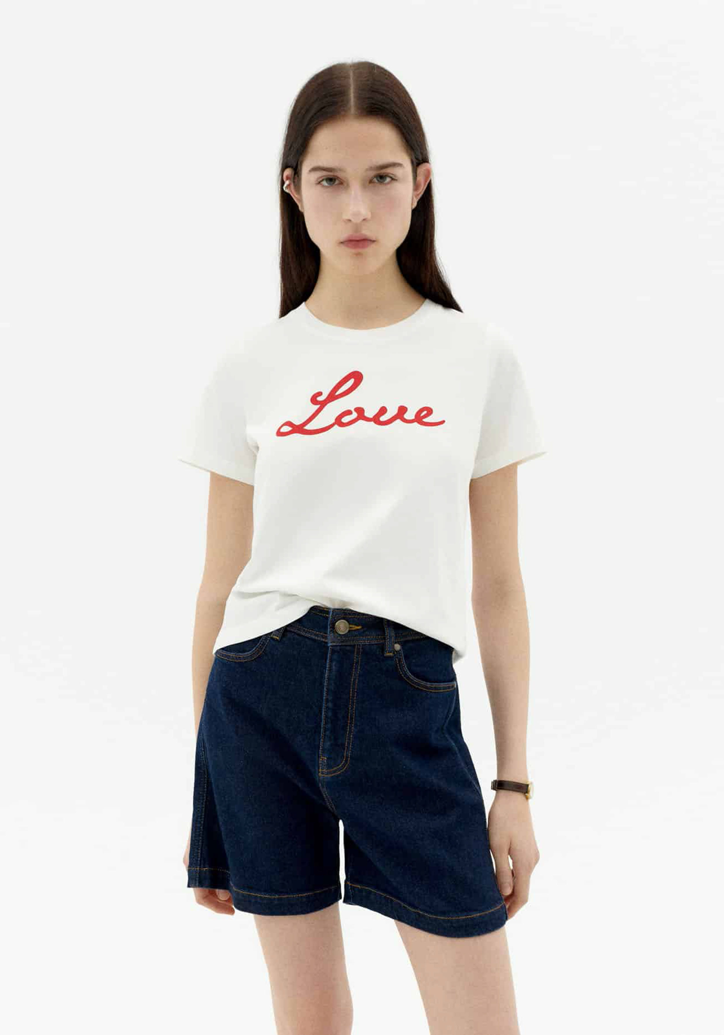 Thinking Mu T-Shirt Ida Love White