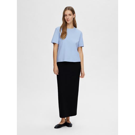 Selected Femme Essential Boxy T-shirt, Cashmere Blue, S