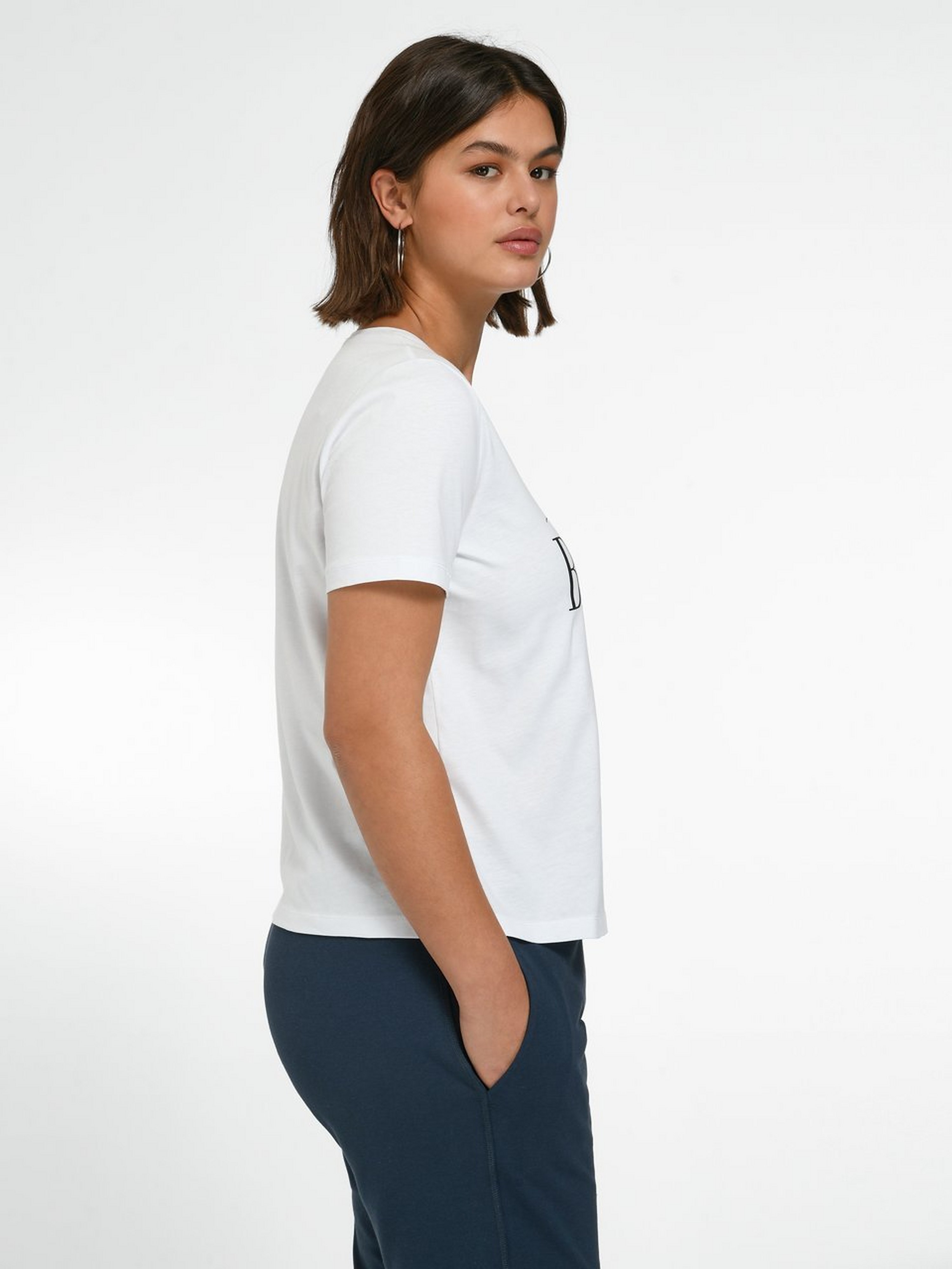 Rundhals-Shirt mit 1/2-Arm