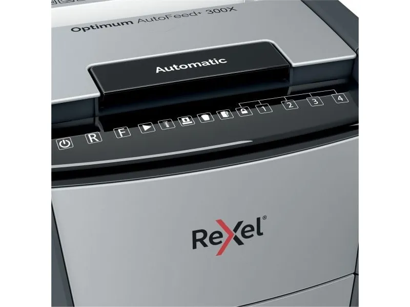 Makulator Rexel Optimum AutoFeed  300X krydsmakulering 4x25 mm (P-4)