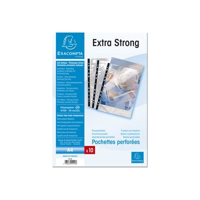 Exacompta - 10 Pochettes perforées - A4 - lisse 9/100