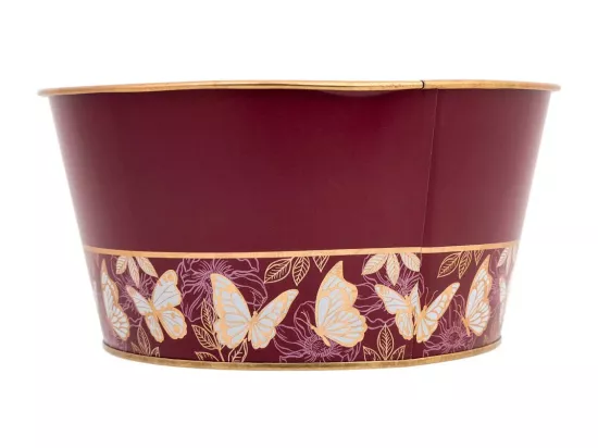 Panier en métal rouge D19,5x9,8 B15,2