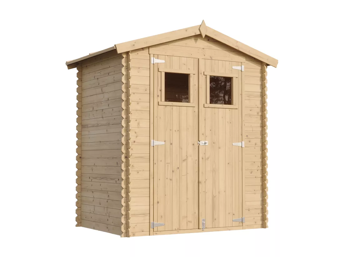 Abri de jardin en bois AVEC SOL TRAITÉ - I196xL136xH218 cm/ 1.98 - TIMBELA M367+M367G