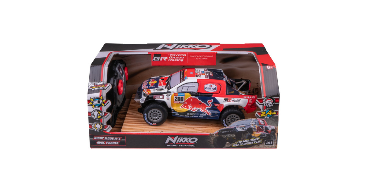 Nikko1:18th Night Mode RC - TOYOTA GAZOO Racing DAKAR 2023 - Al Attiyah