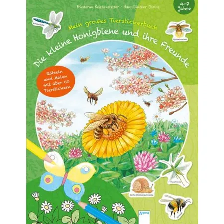 Arena Mein großes Tierstickerbuch - Die kleine Honigbiene und ihre Freunde