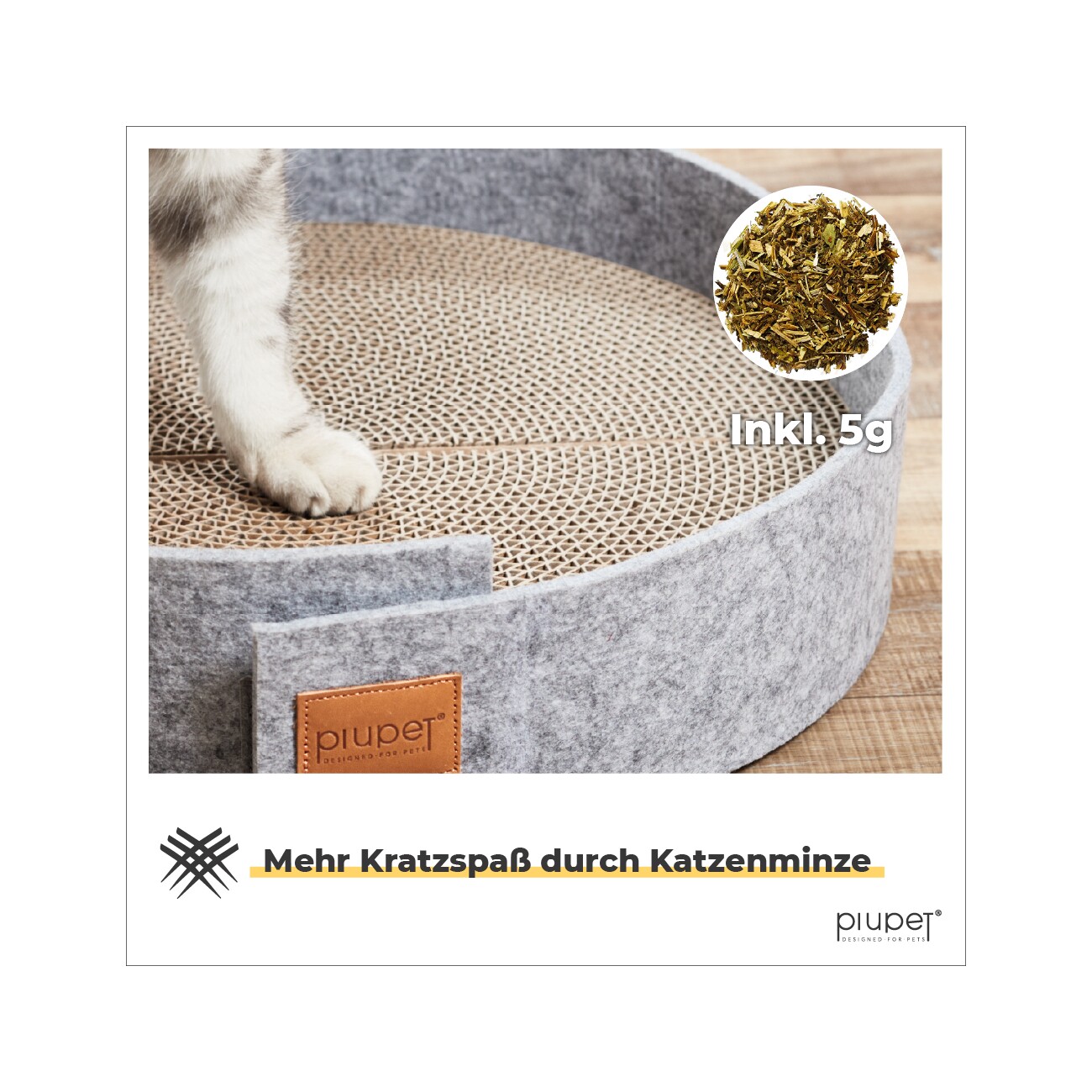 PIUPET Kratzbrett mit Filzumrandung