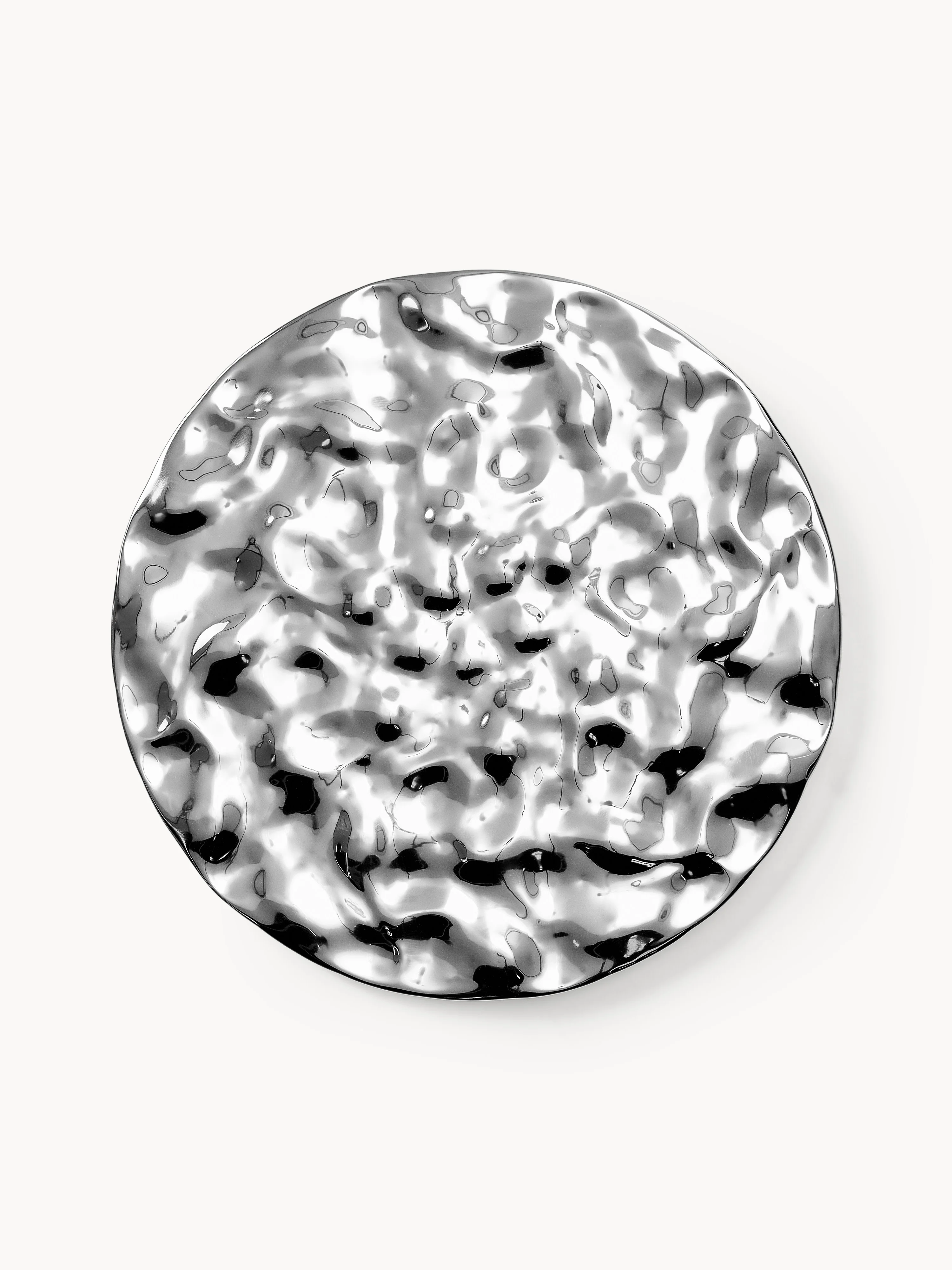 Wandobject Splash met gehamerd oppervlak, Ø 100 cm