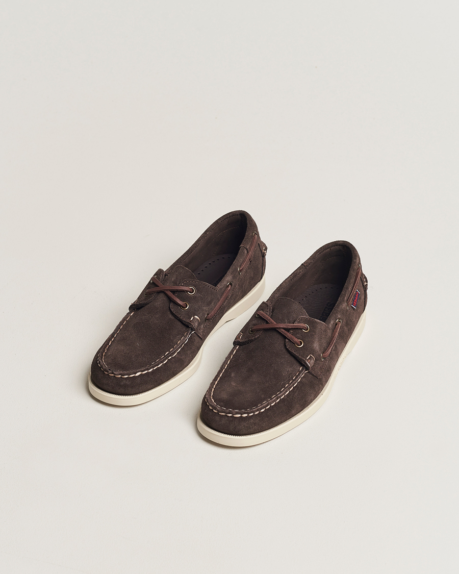 Sebago Docksides Suede Boat Shoe Moka Brown