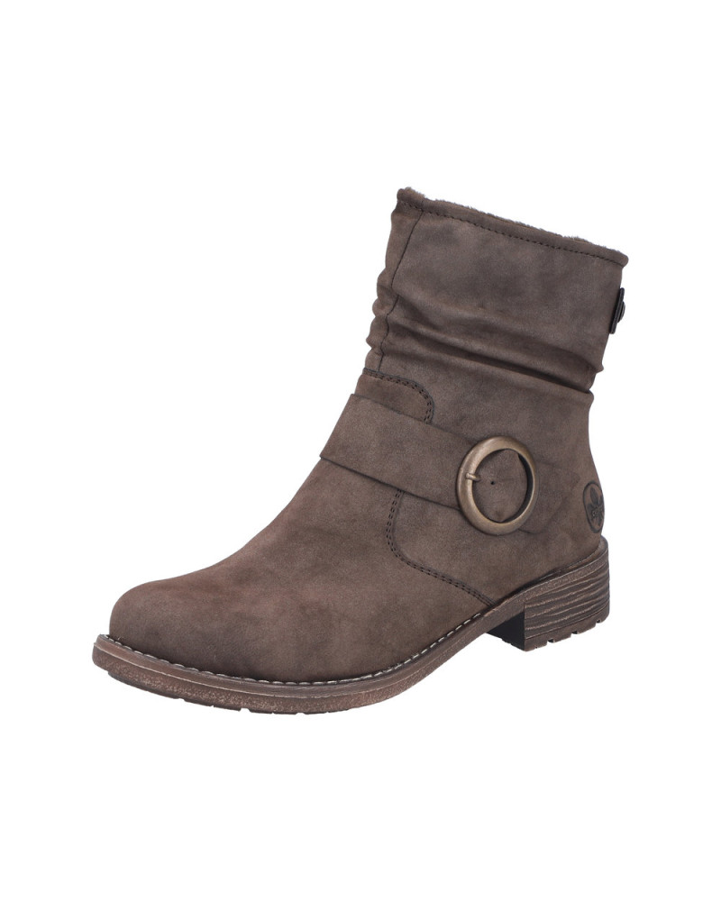 Rieker 79454-25 dame ankelstøvle brun | Komfort & stil
