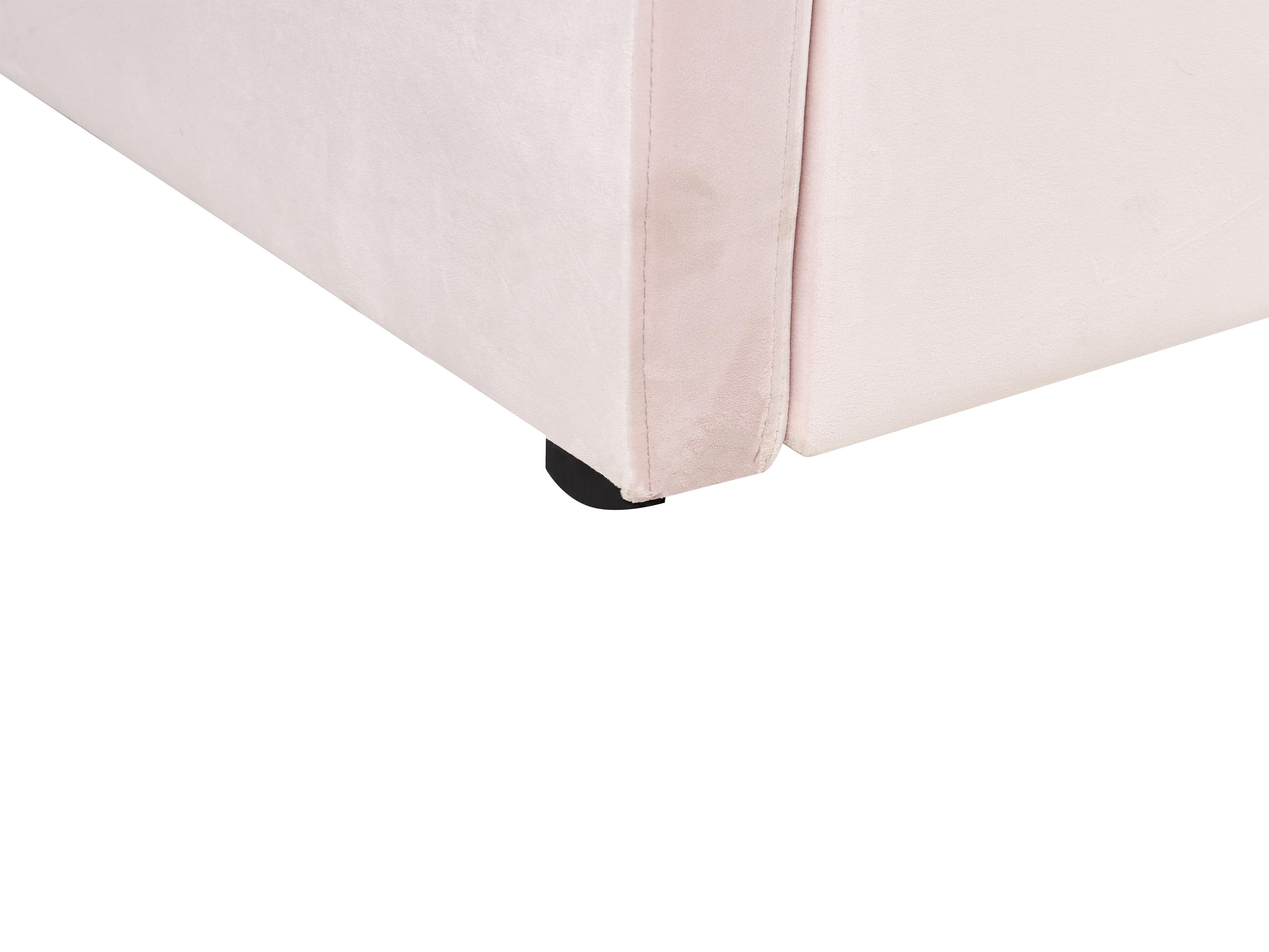 Onderschuifbed Fluweel EYBURIE 90 x 200 cm Pastelroze