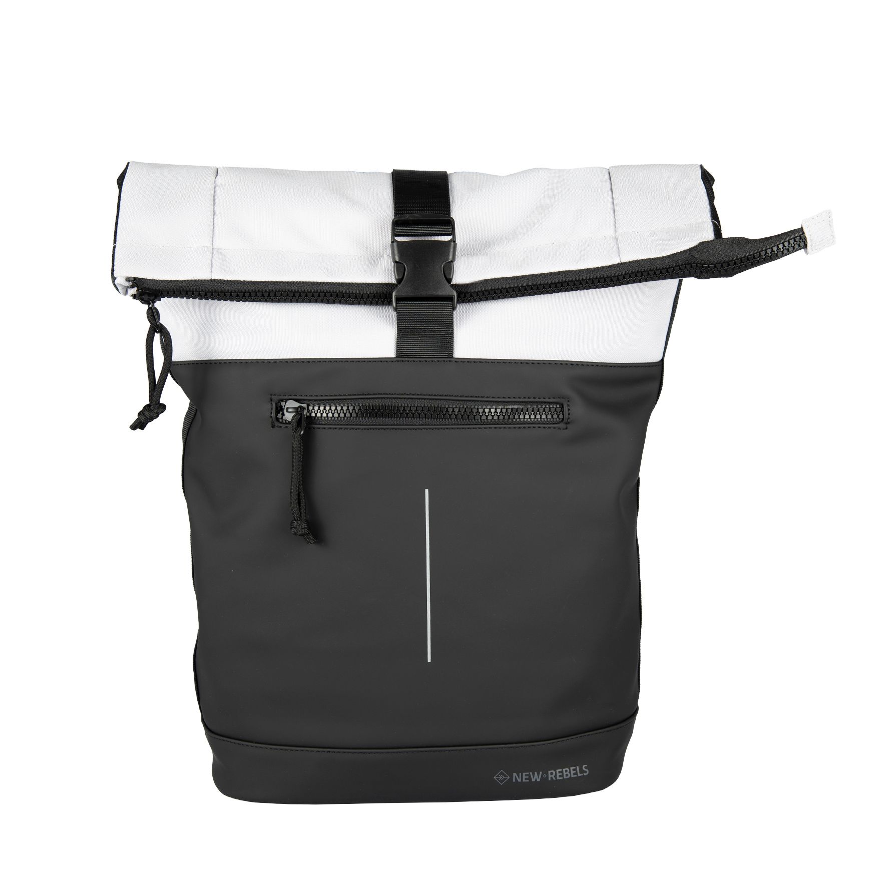 New Rebels Backham New York Rolltop Backpack Black – Light Grey