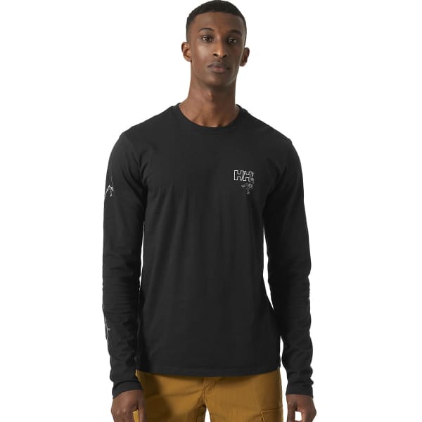 T-shirt HELLY HANSEN F2F ORGANIC COTTON LS TEE BLACK