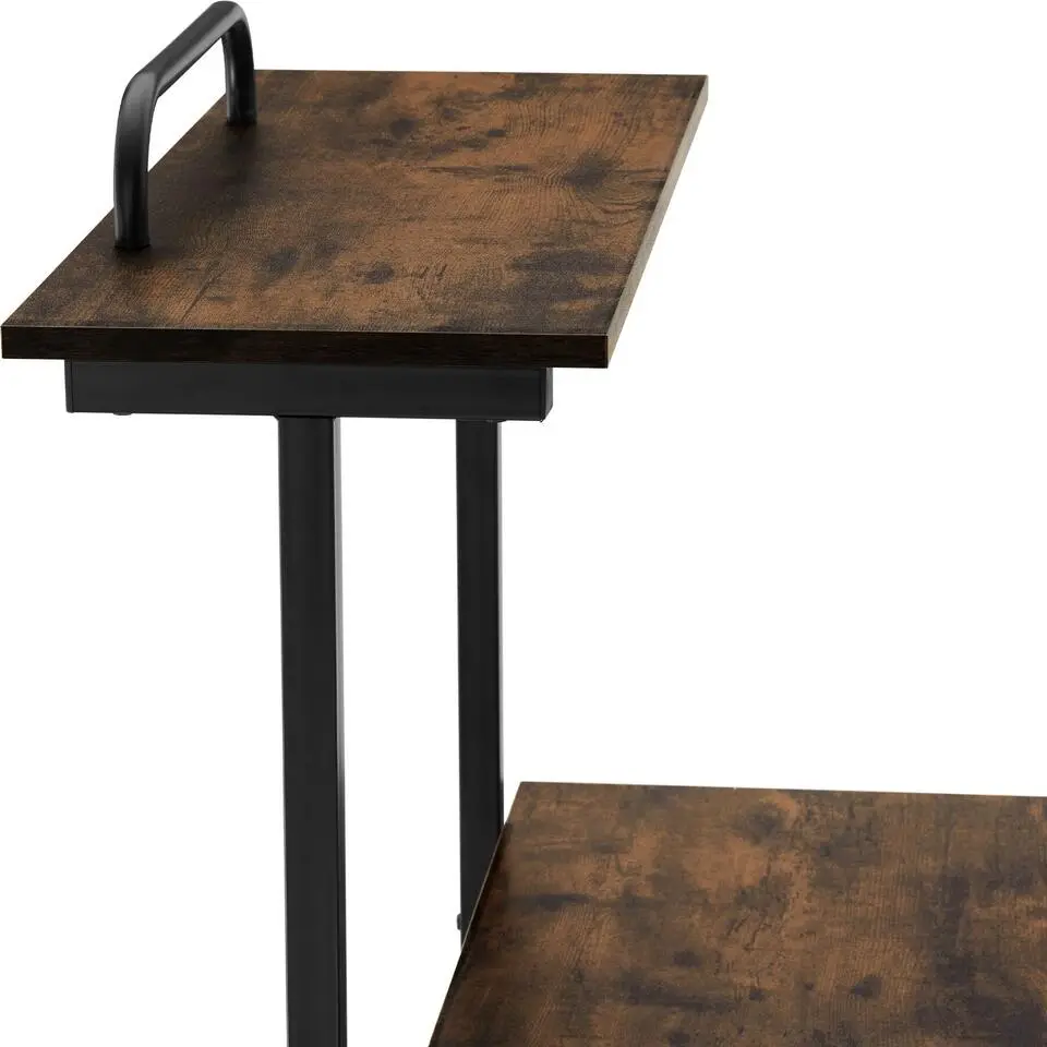 tectake Bureau Fife 80x65,5x130,5cm, Industrieel Hout Donker, Rustiek