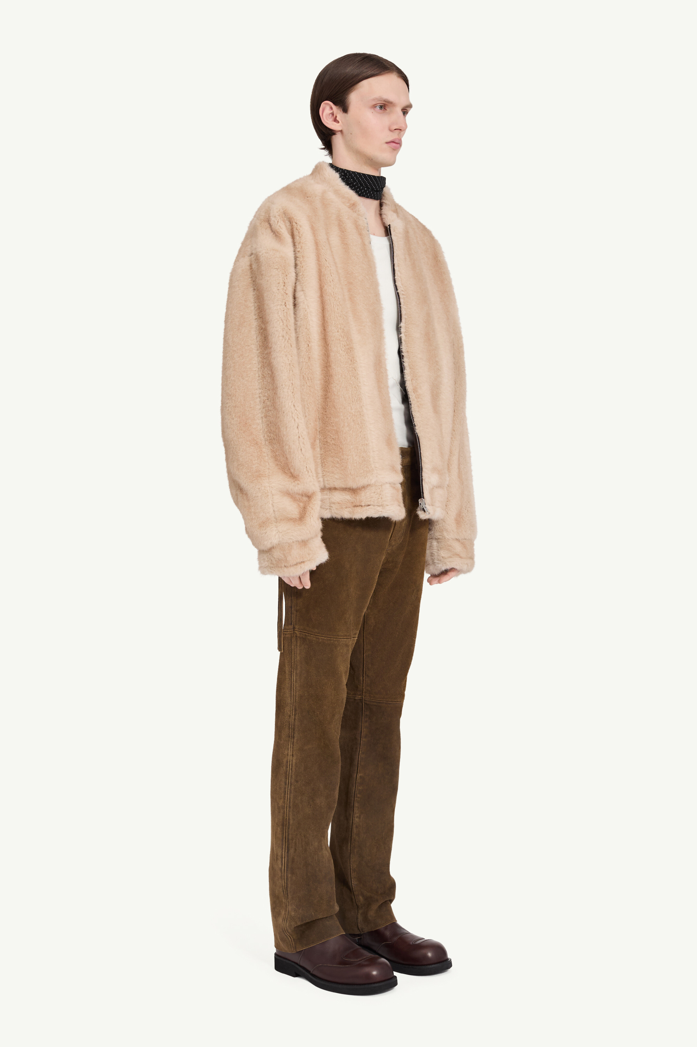 Veste bomber matelassé pour homme | MM6 Rose beige