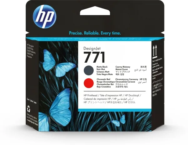 Printhoved HP 771 CE017A, Sort/rød