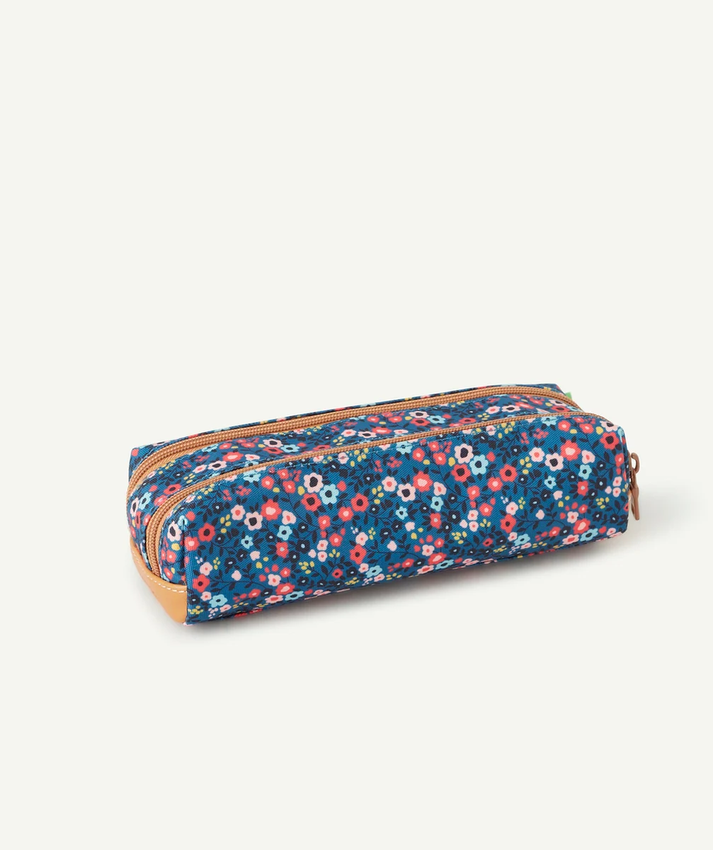 TANN'STROUSSE LOU ANN BLEUE AVEC IMPRIMÉ FLEURI