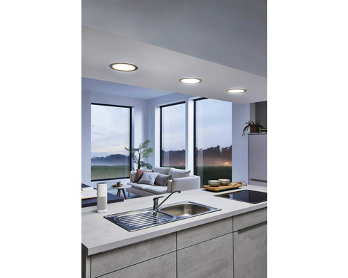 LED Smart Light Inbouwspot, Dimbaar, IP44, 10,5 W, 1520 lm CCT, Ø 16,6/15,5 cm, Zwart, 230V - Compatibel met SMART HOME van hornbach