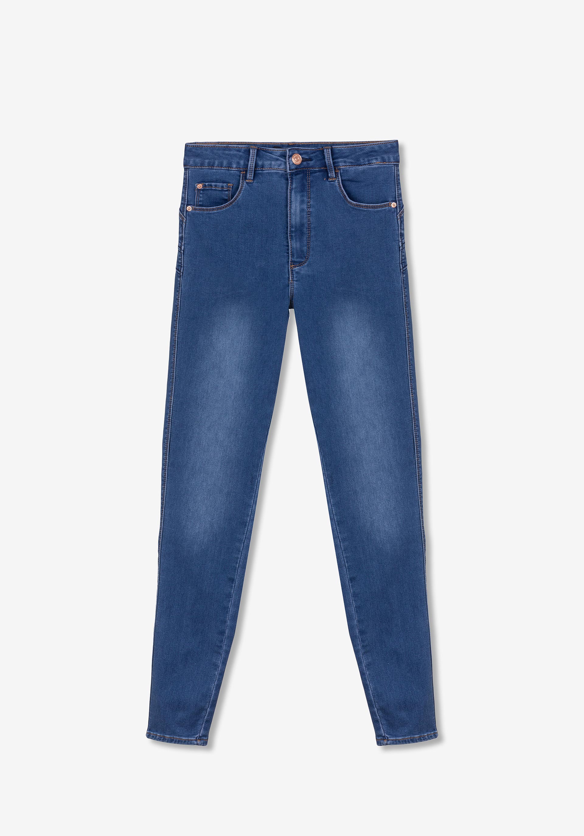 Jeans Push-up Skinny Cintura Média