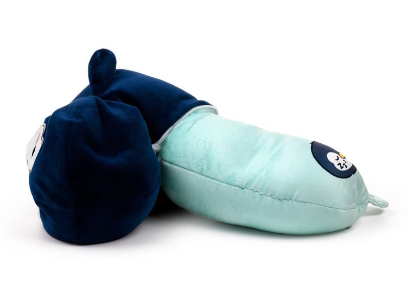 Sombo Reisekissen Plüsch 2 in 1 Pinguin Plüsch Memory Foam Reisekissen