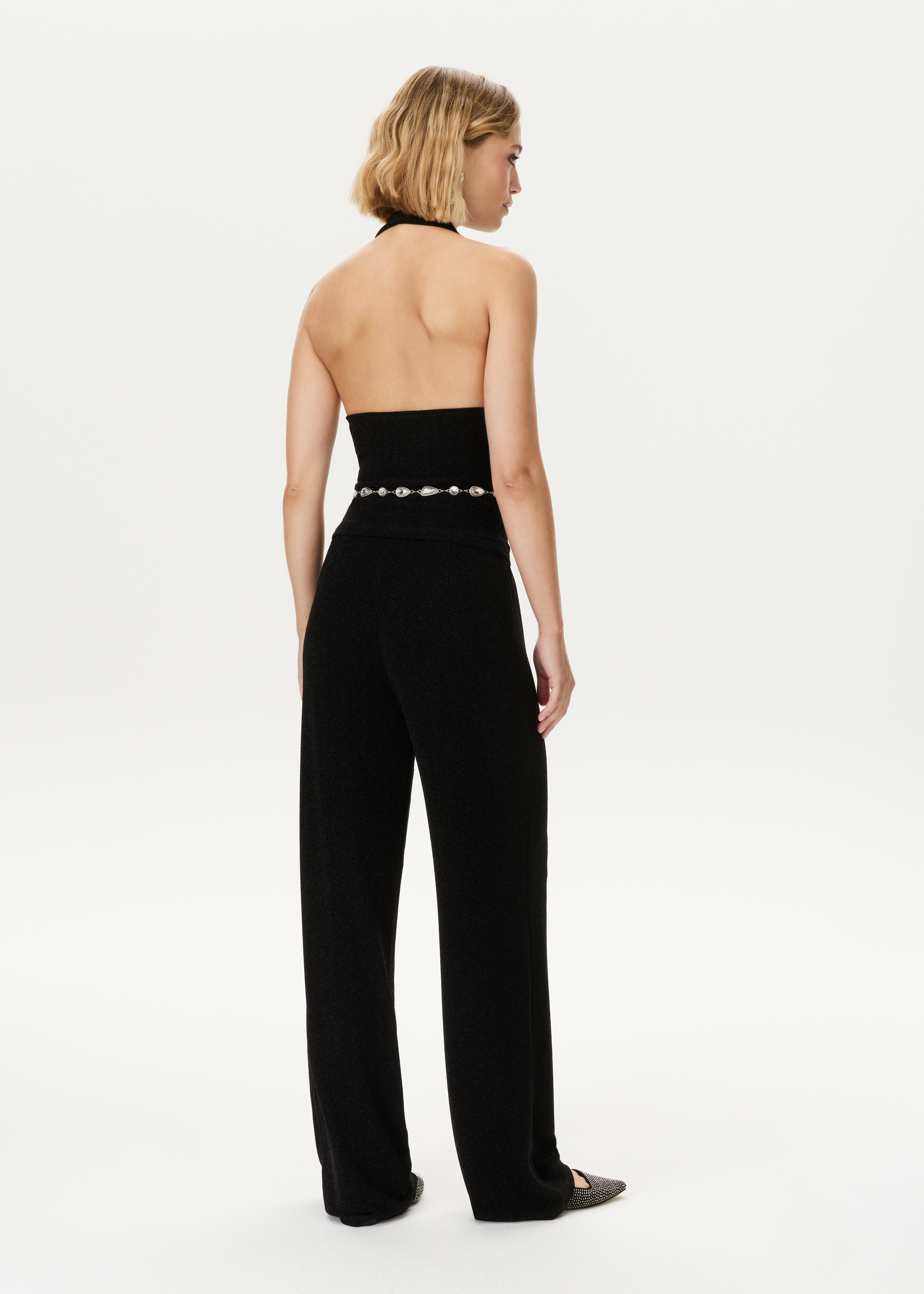 Halter top met glitter