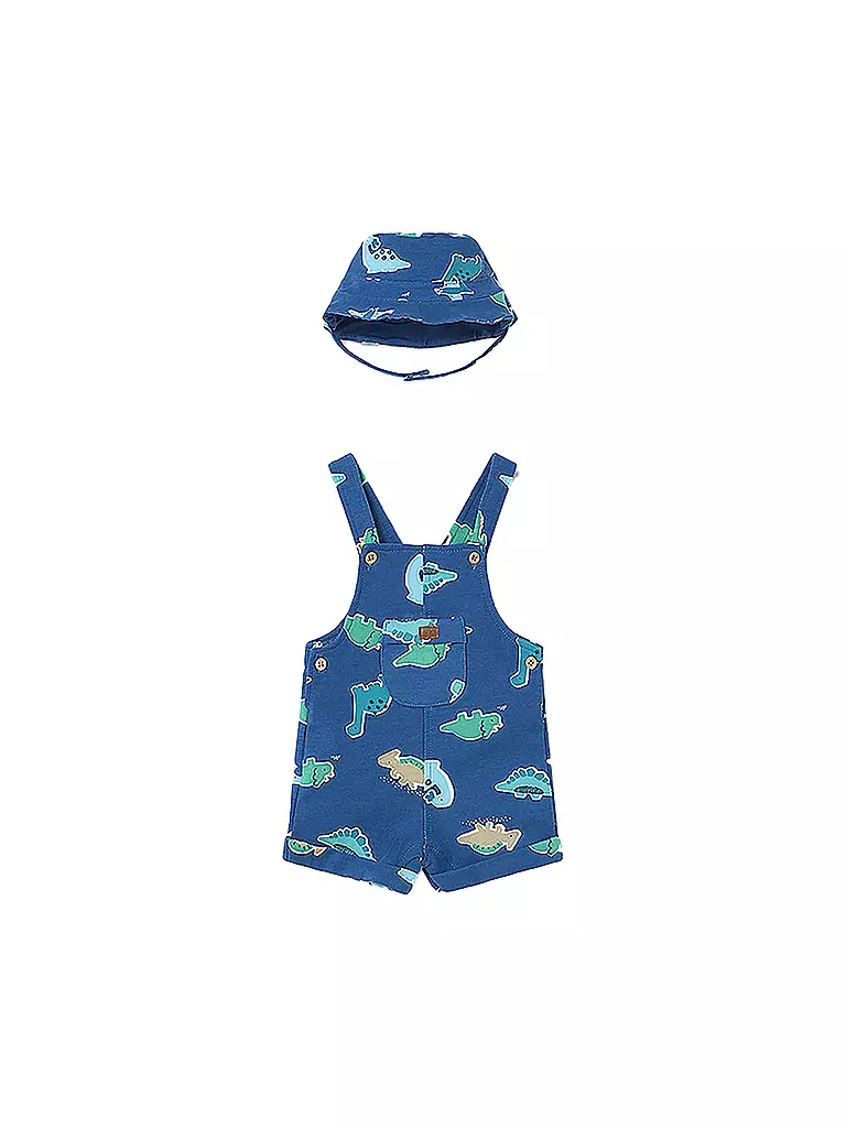 MAYORAL Baby Set 2-teilig Latzhose und Mütze  blau
