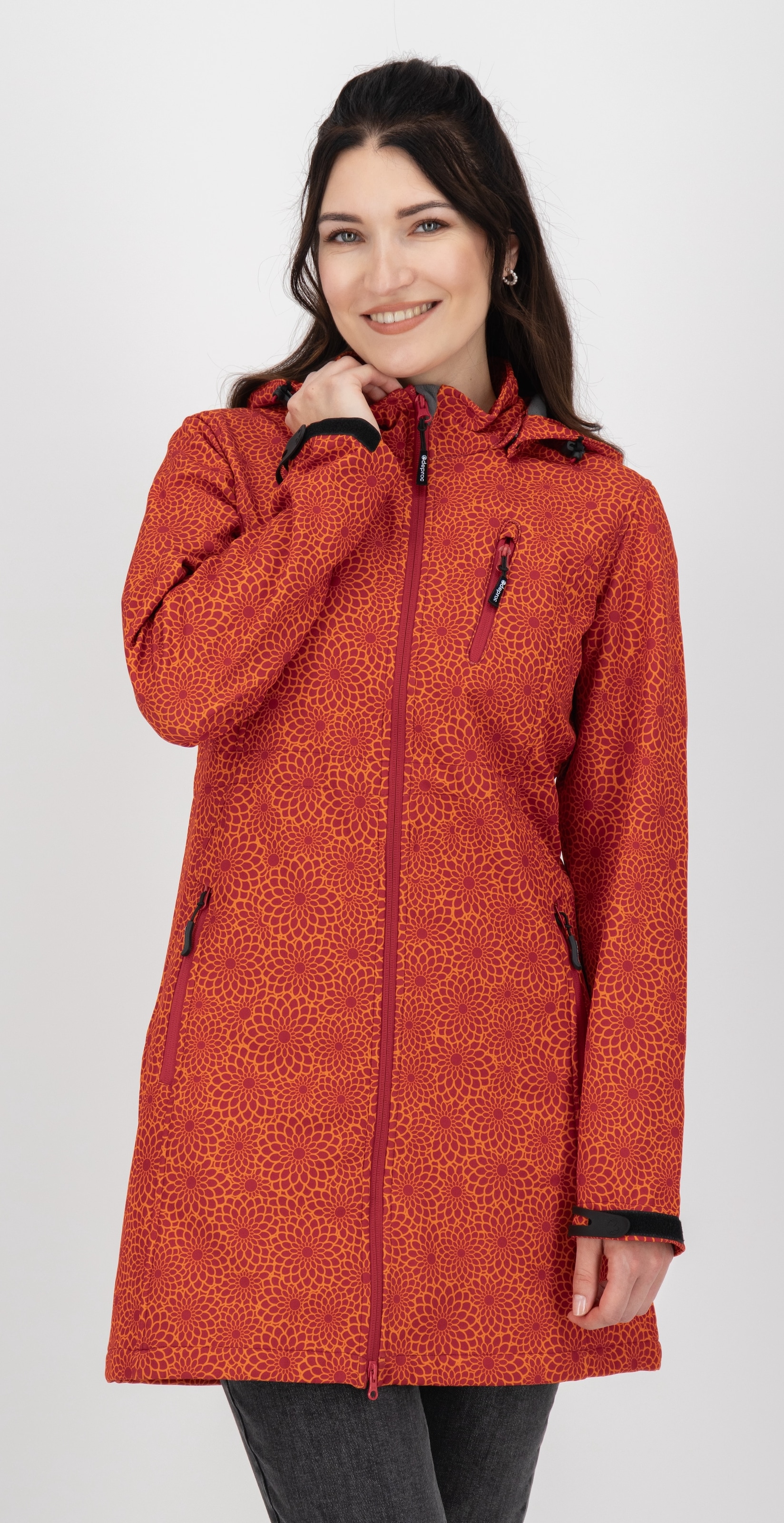DEPROC Active Softshelljacke »SHELBY LONG« leichter Softshell Kurzmantel mit abnehmbarer Kapuze