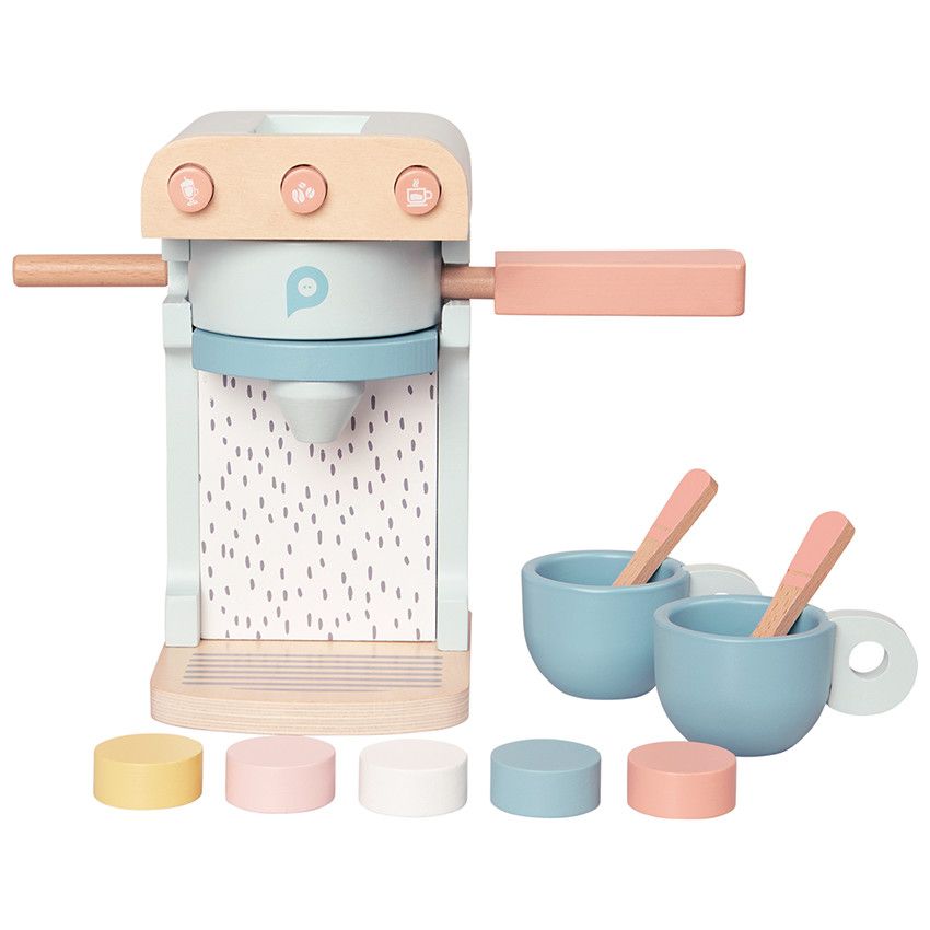 Cafetière avec 2 tasses en bois - Crazy colors 2.0 - Ecru