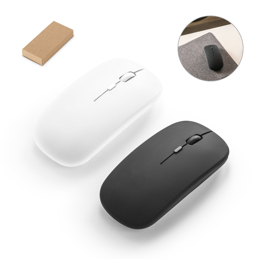 hi!dea 97129 - Souris sans fil avec batterie 500mAh en ABS recyclé (100 % rABS)