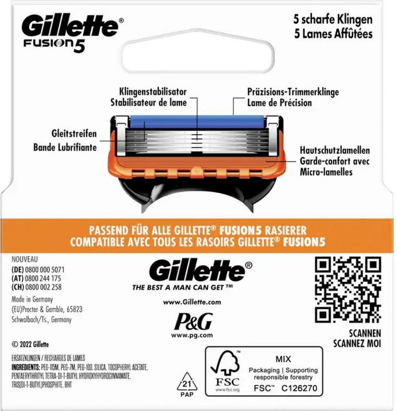 Gillette - Fusion5 Power - Scheermesjes - 8 Stuks