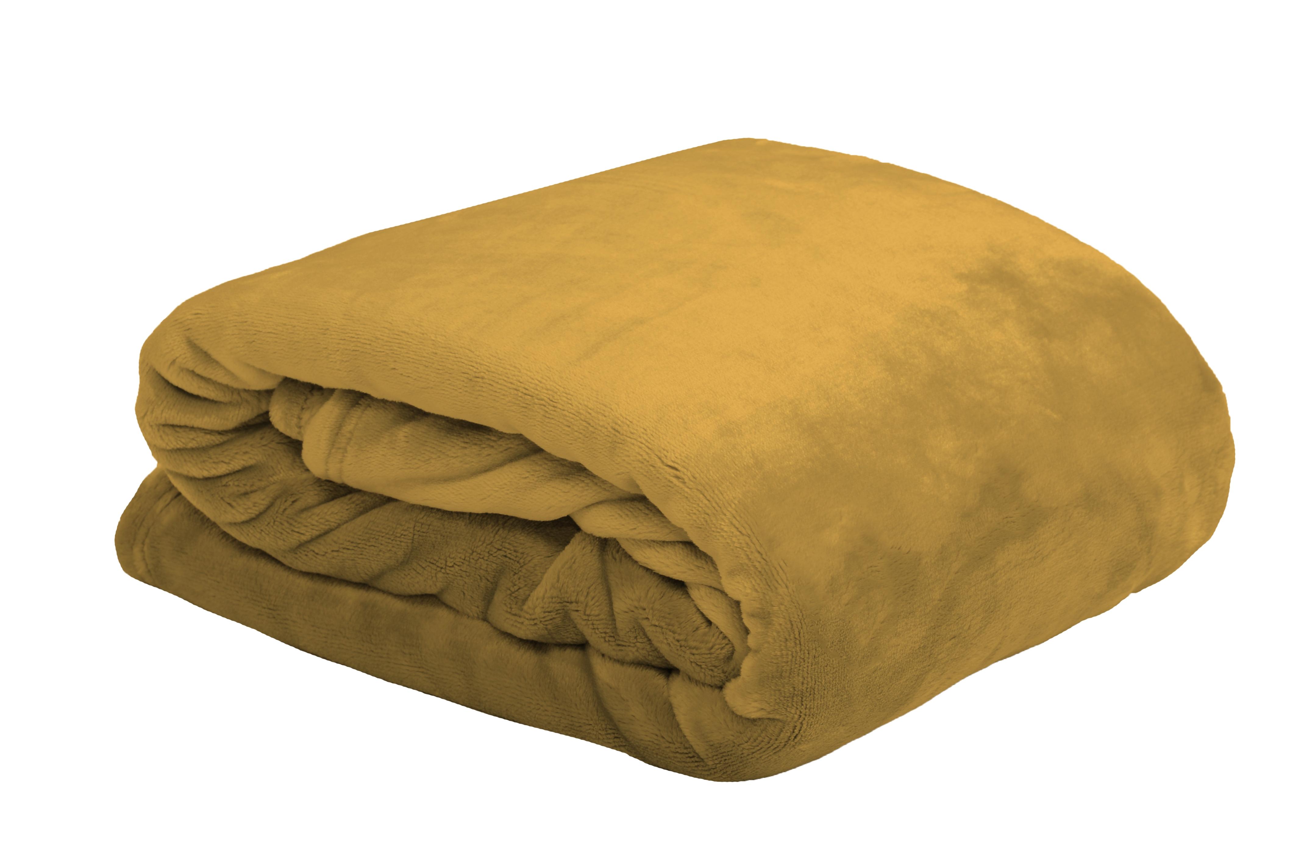 DOUDOU PLAID 130X160CM MOUTARDE
