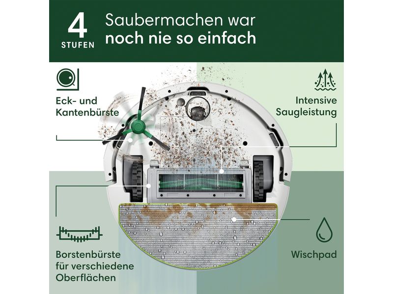 iRobot Saug- und Wischroboter Roomba 105 Combo   AutoEmpty Innovativer Reinigungsroboter mit selbstentleerender Dock