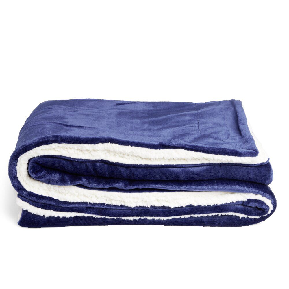 Plaid pilou pilou bleu 127x152cm