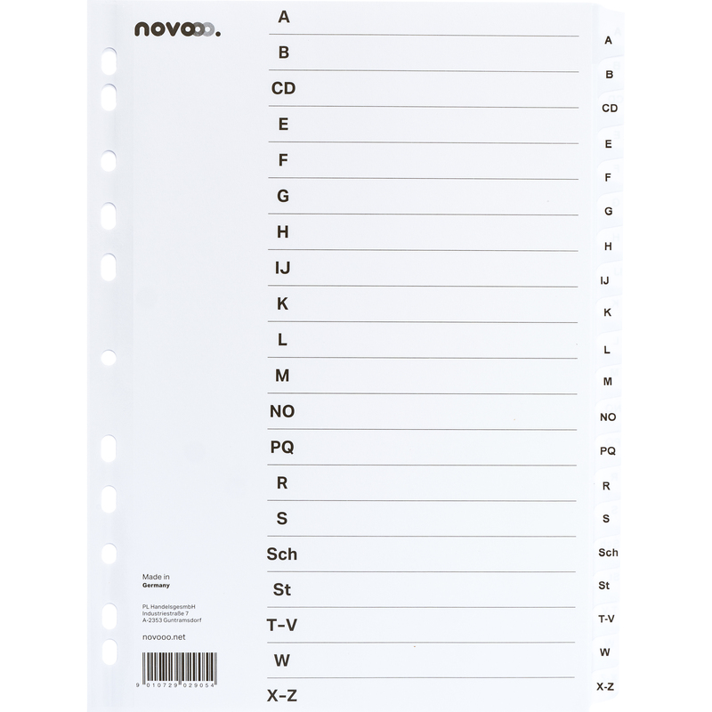 novooo Register, A4, A-Z