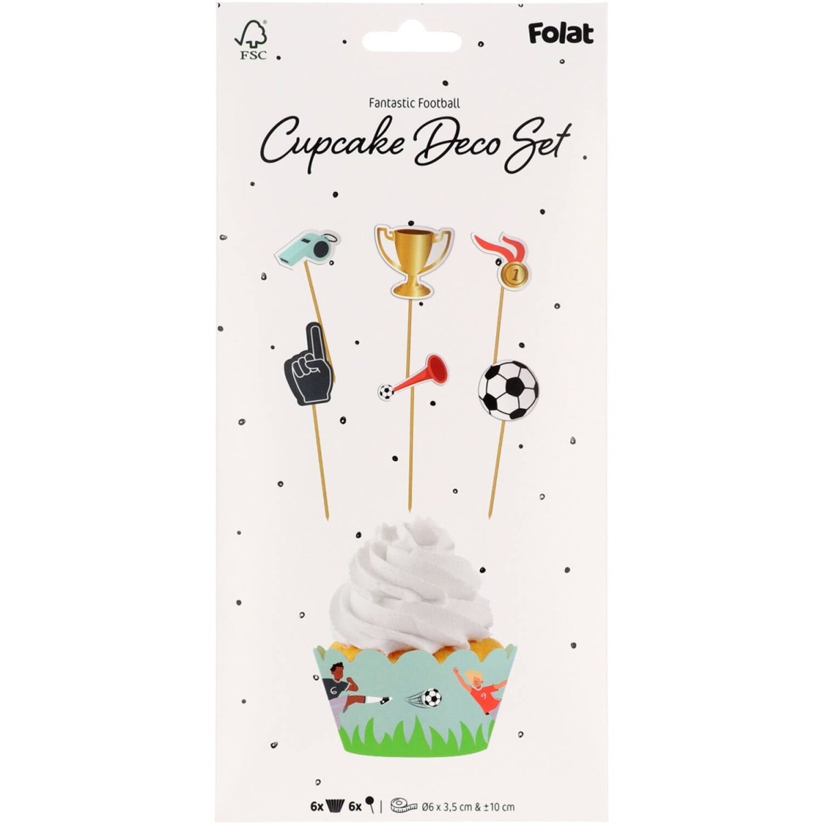 Voetbal Cupcake Toppers 6st