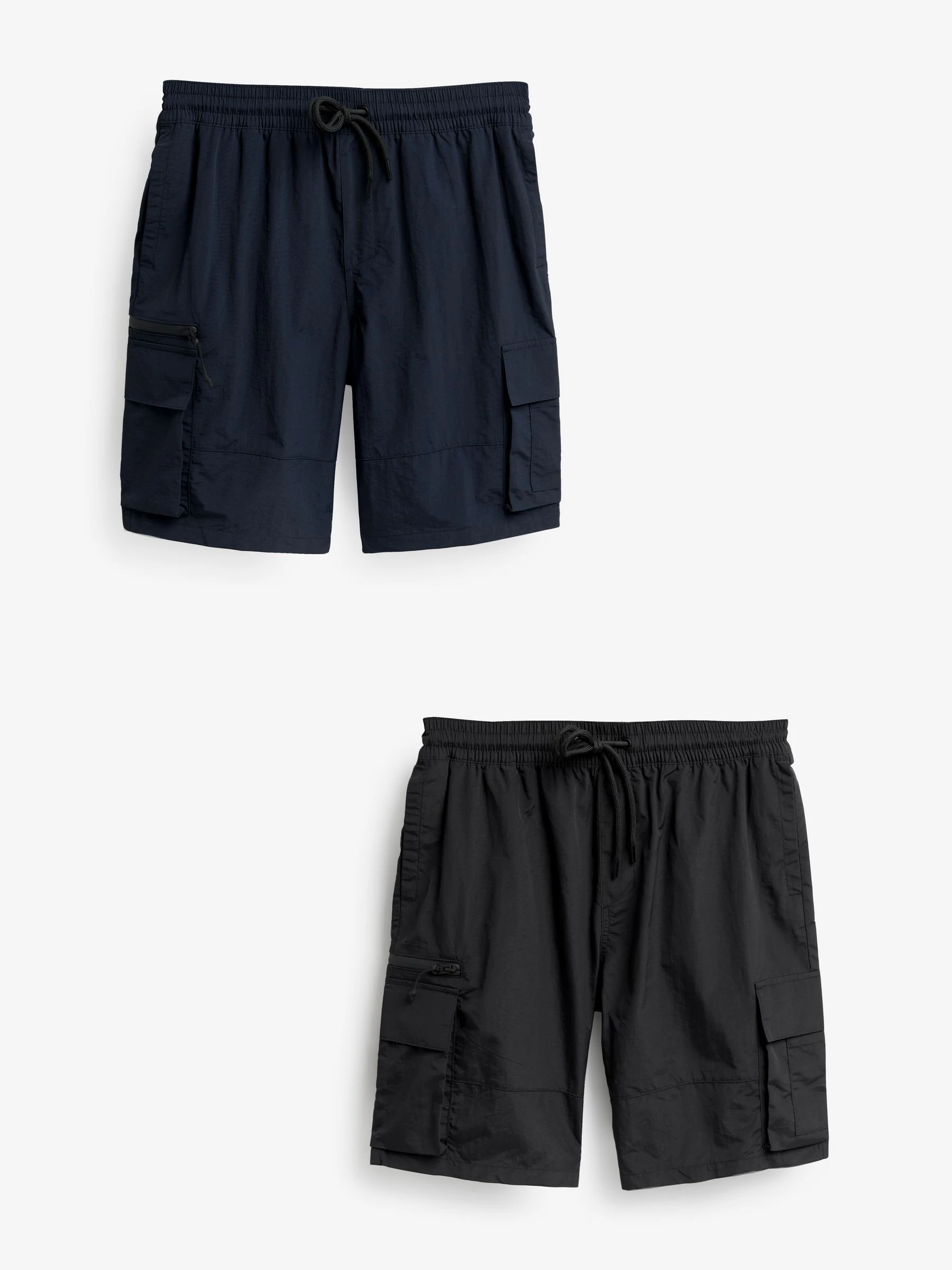 Zwart/marineblauw - Set van 2 praktische zwembroeken
