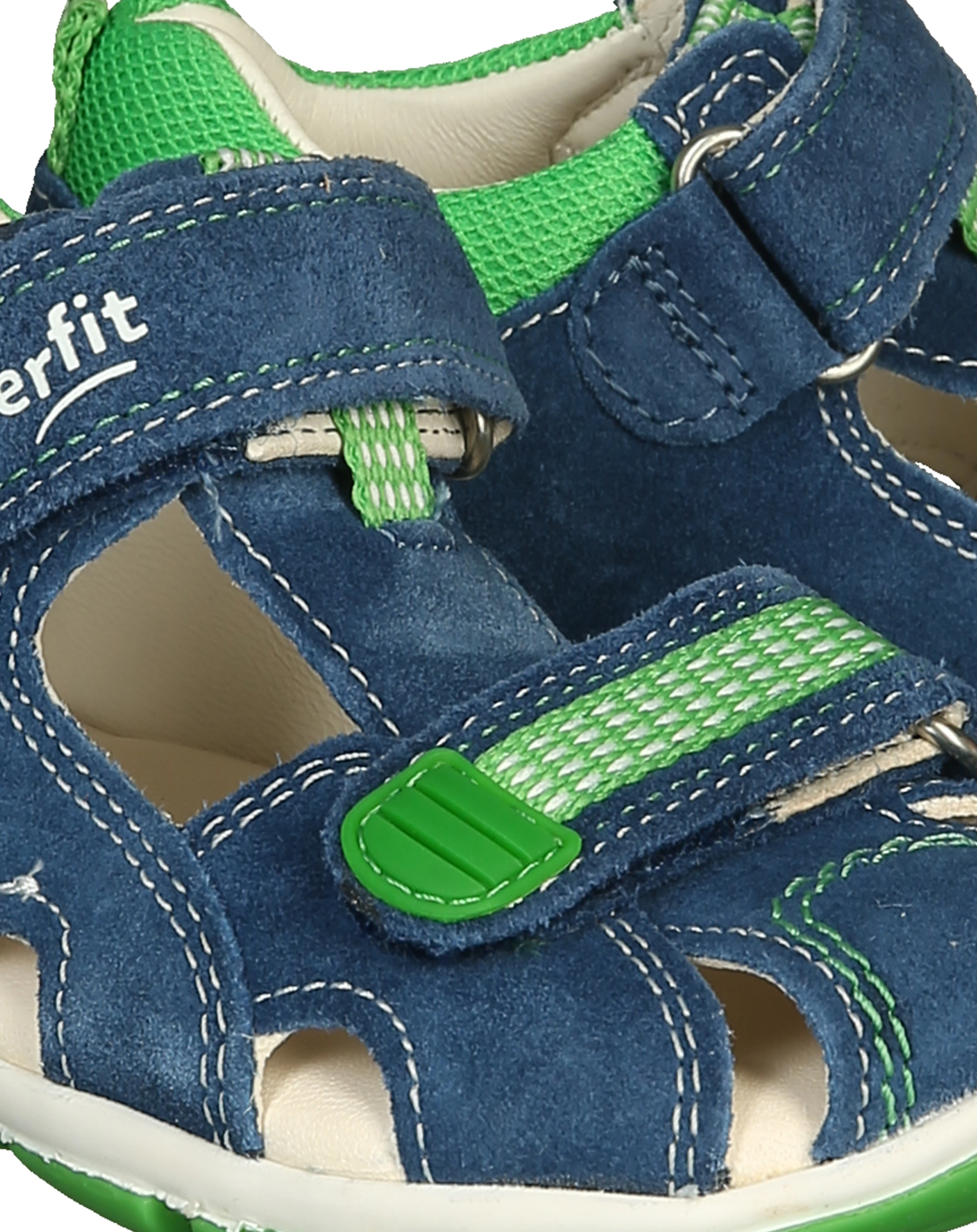 Lauflernsandalen FREDDY - MULTI mit Zehenschutz in blau/grün