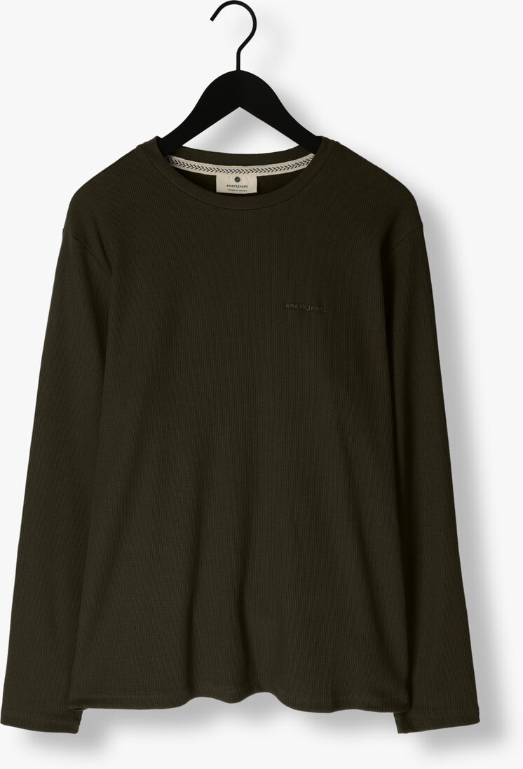 ANERKJENDT donkergroene anerkjendt  aksilo l/s waffle emb ls
