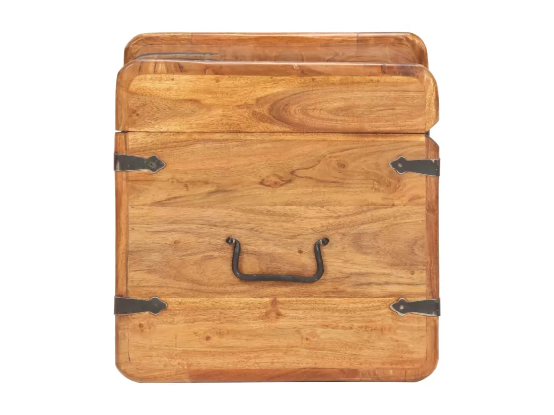 Coffre 40x40x40 cm Bois d'acacia solide