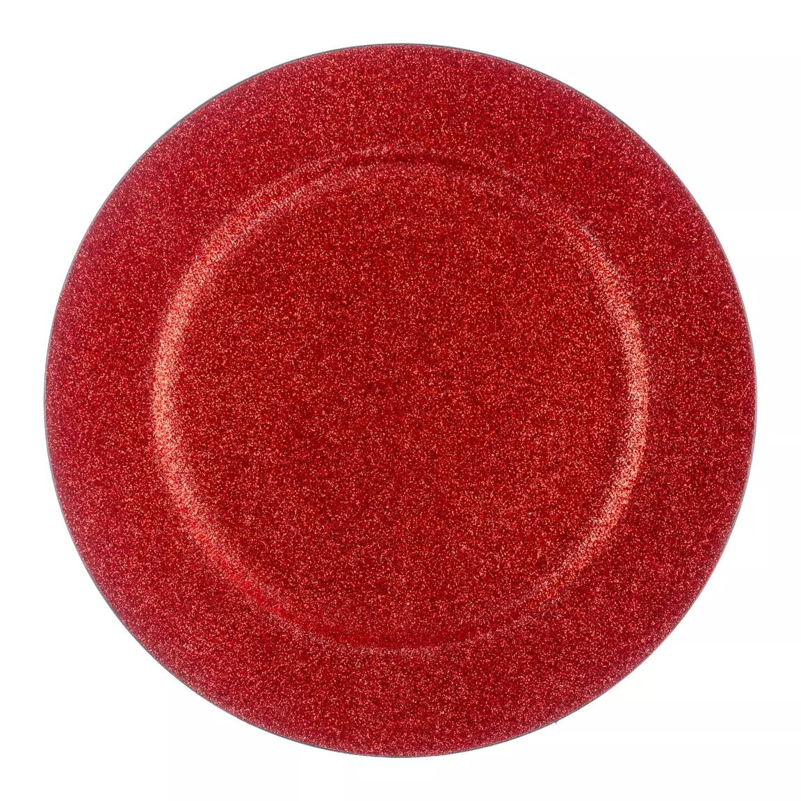 Lot de 12 dessous d'assiette Pailletées Rouge