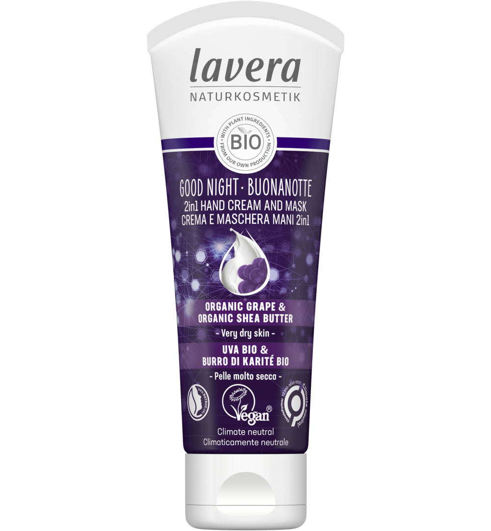 Lavera Good night 2-in-1 handcreme & masker bio EN-IT (75 ml)