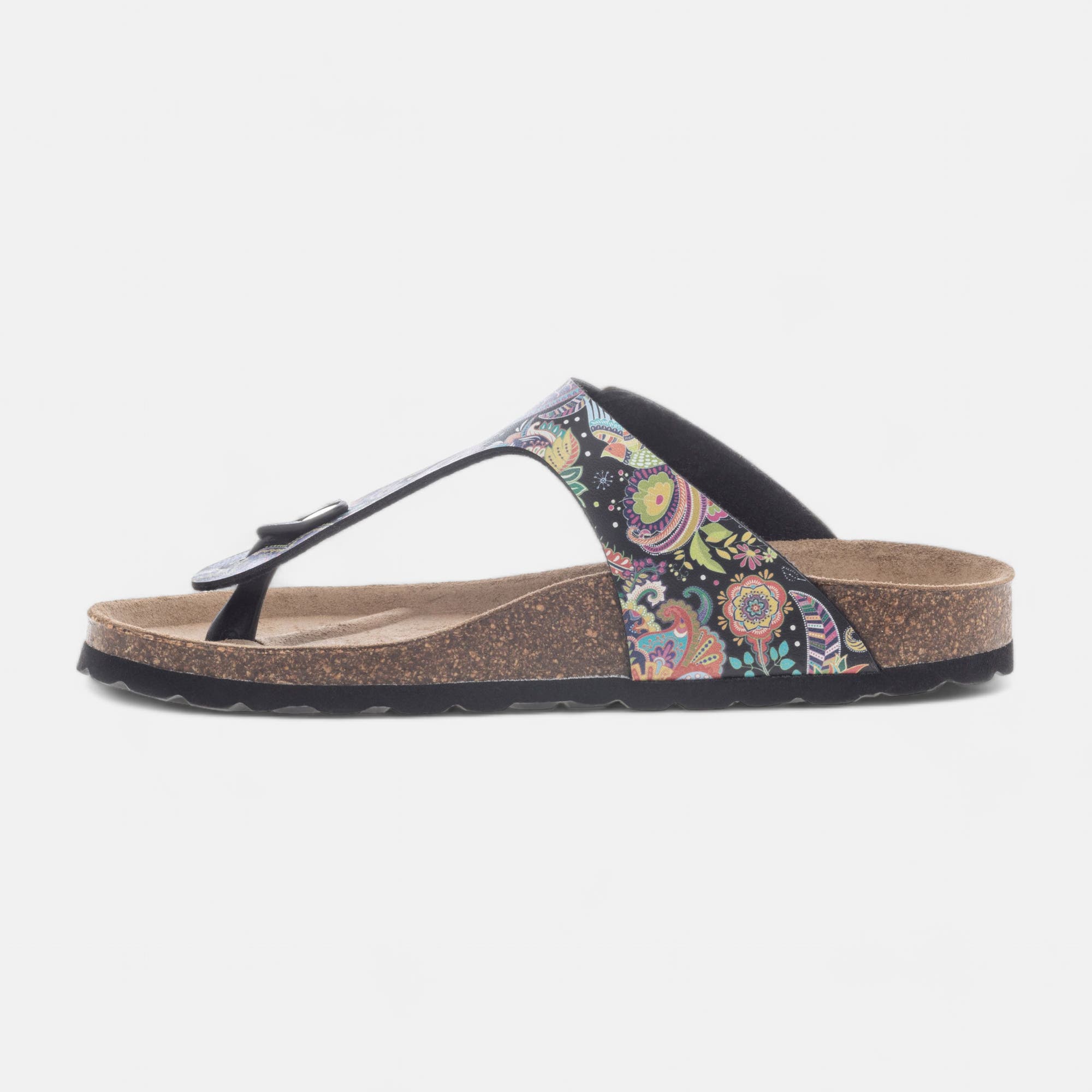 Mules semelle liège Femme multicolore