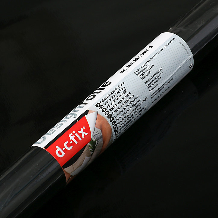Adhésif décoratif d-c-fix® Uni brillant noir 2m x 0.675m