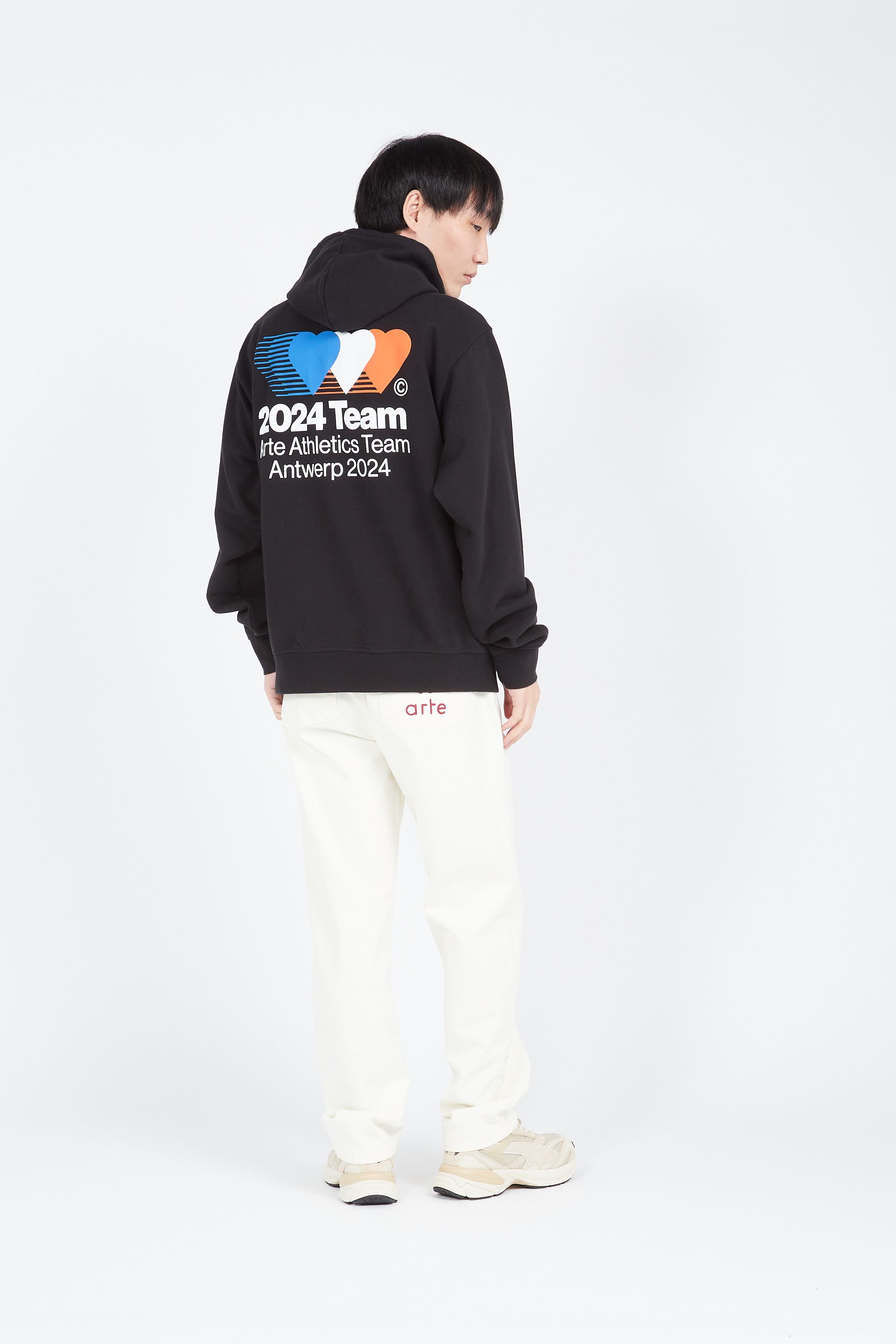 ARTE ANTWERP Hoodie Hank Back Team  Noir