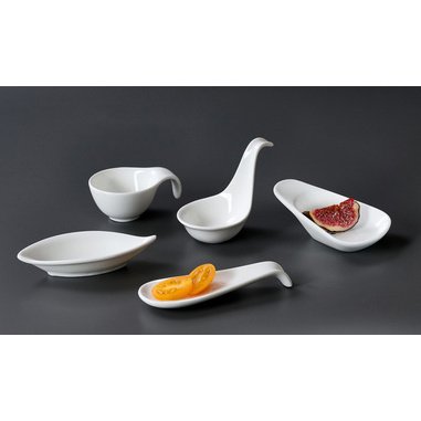 Bol à sauce GUSTO feuille, blanc