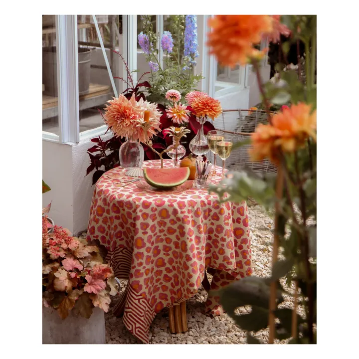 Doing Goods Plaid Léopard rose et totebag en coton | Rose
