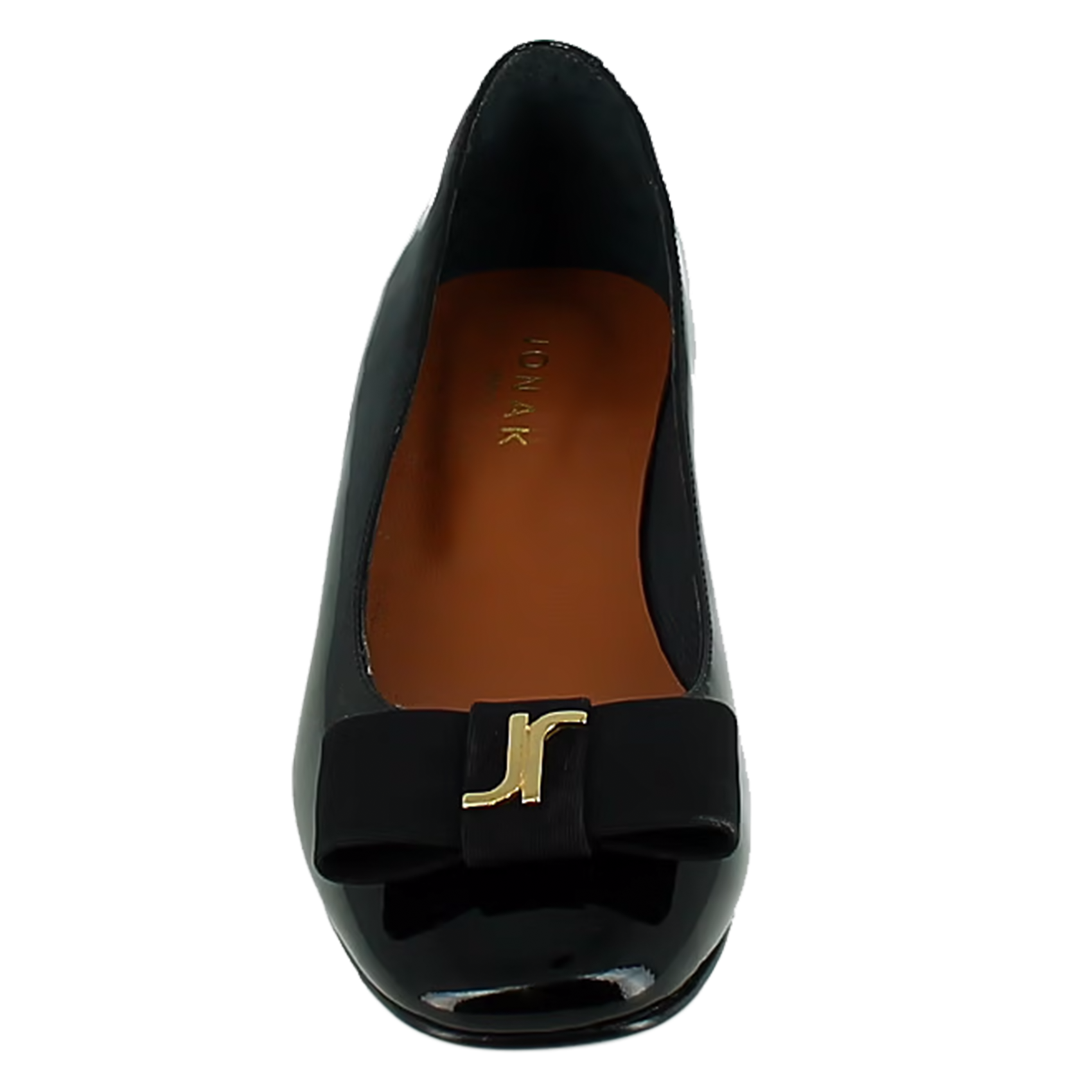 DAMIA - Ballerines à nœud en cuir vernis | Noir