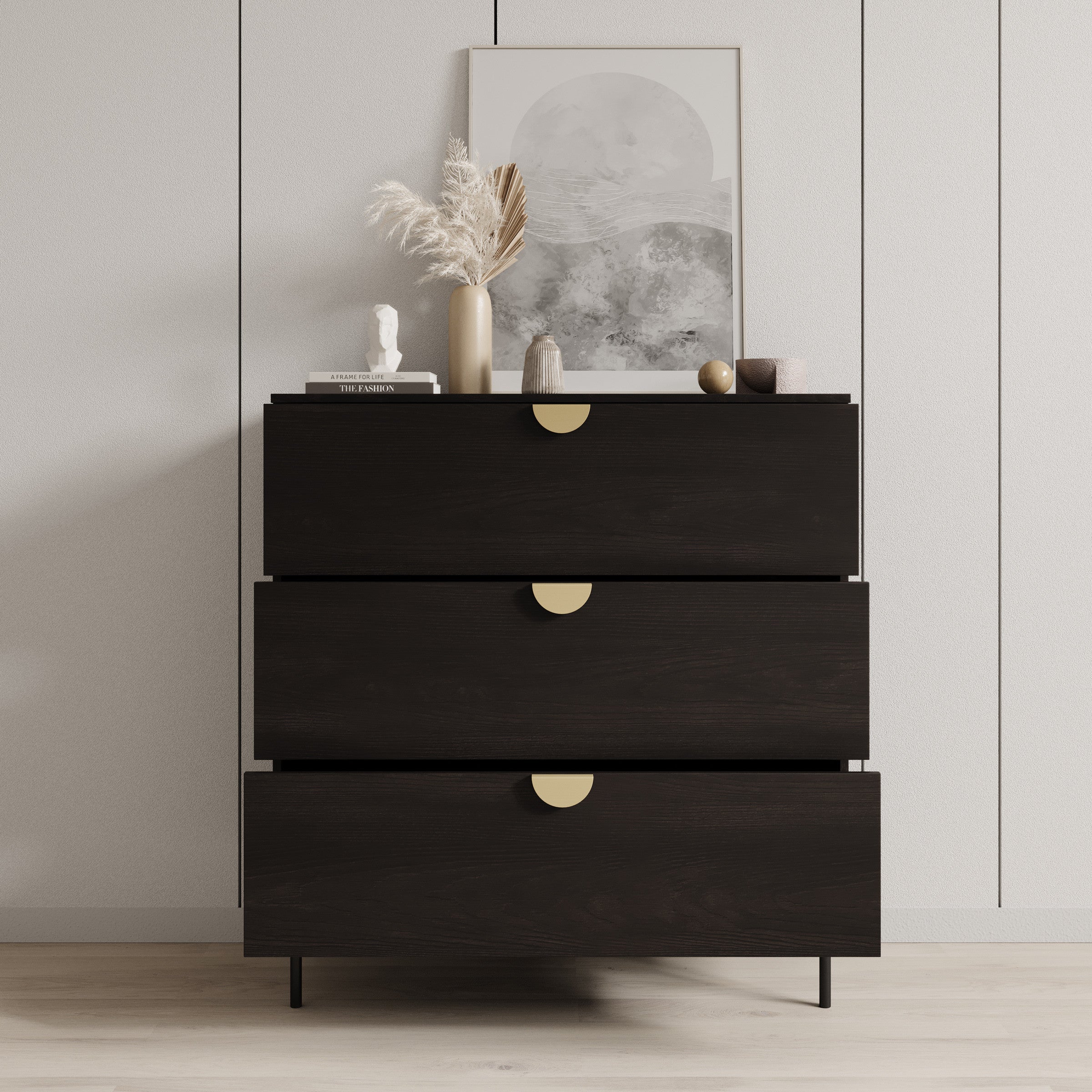 Monor - Ladekast - Zwart - 100x40x107 cm