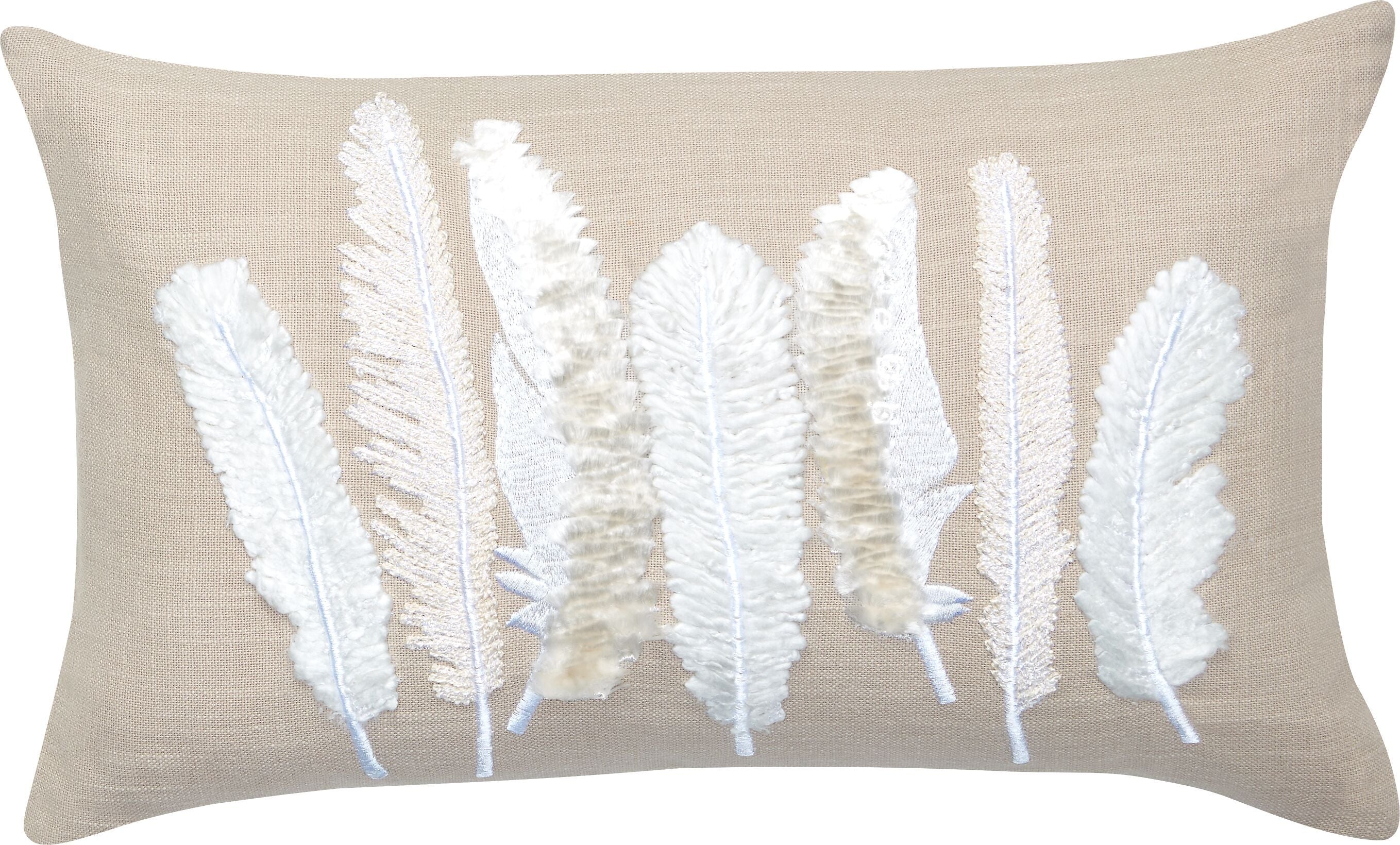 PLUMAS Zierkissenhülle - Beige / B: 30.0 cm x H: 50.0 cm