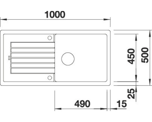 Blanco ZIA XL 6 S spoelbak, 1000 x 500 mm, wit, 517561